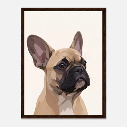 60x80-Dark Wood Framed Canvas