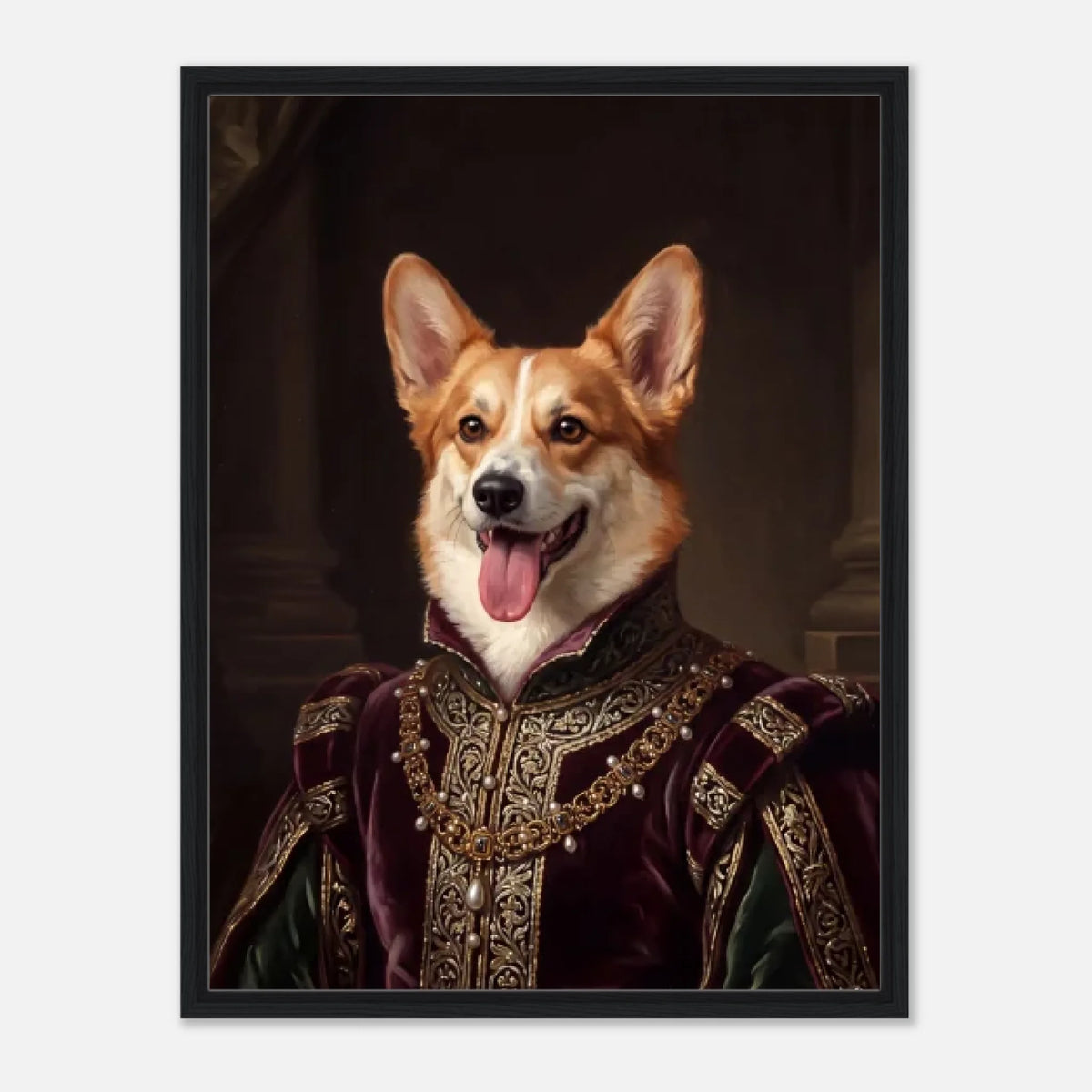60x80-Black Wood Framed Canvas