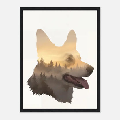 60x80-Black Wood Framed Canvas