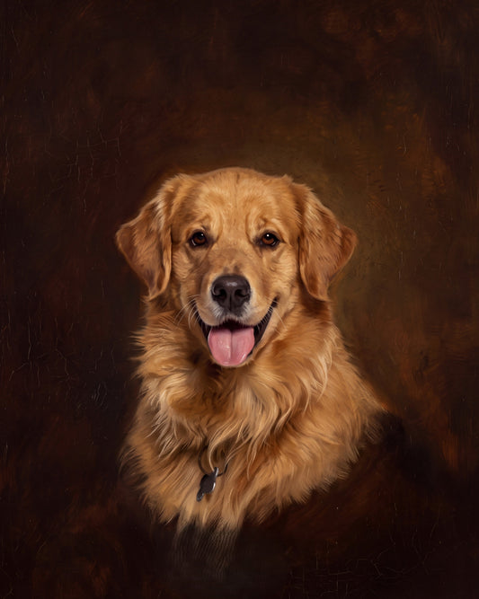 Classical Oil custom pet portrait